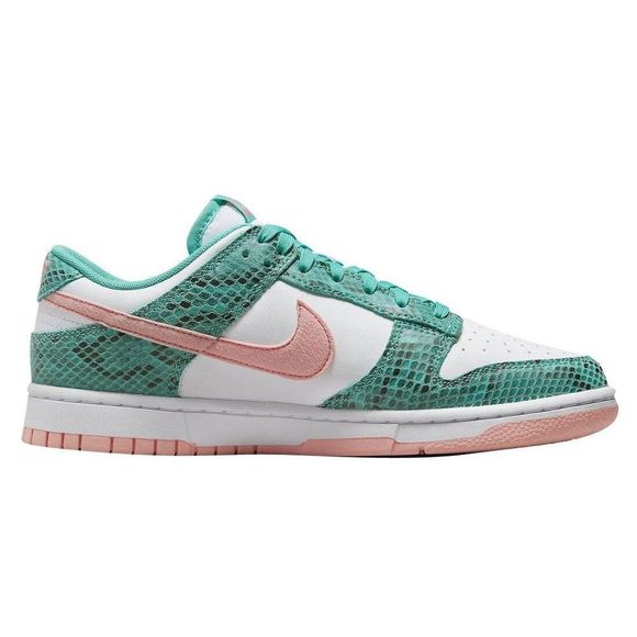 Nike Dunk Low DR8577-300 Men's White/Green Snakeskin Skate Sneaker Shoes AZ426 - Picture 2 of 14
